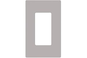 Lutron Claro 1 Gang Decorator/Rocker Wallplate, Gloss | CW-1-GR | Gray