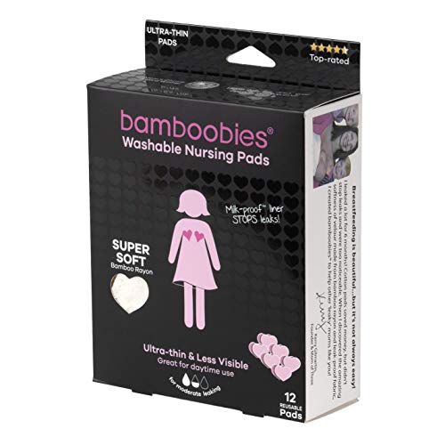 Bamboobies Washable Nursing Pads For Breastfeeding, Reusable Breast