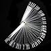 ReNext 50 Pcs Foldable Fan Shaped Clear Nail Polish Display Board with Mounting Screw