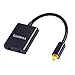 Conwork 1x2 Toslink Fiber Optic Digital Optical Audio Splitter Adapter - 1 Input 2 Output