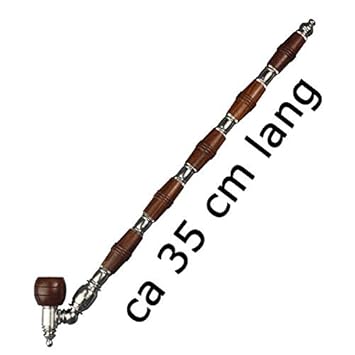 Weedness Holzpfeife Metallpfeife in Braun 35 cm – Gandalf Pfeife Tabak Pfeife Holzpfeifchen