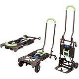 Cosco Shifter 300-Pound Capacity Multi-Position Heavy Duty Folding Hand Truck and Dolly, Green