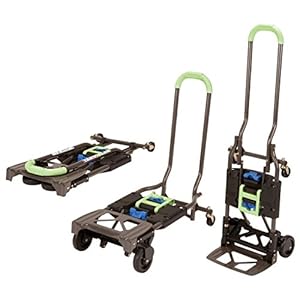 COSCO Shifter Multi-Position Folding Hand Truck and Cart, 300 lb. Weight Capacity, Green, 12222PBG1E