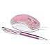 Perfect Life Ideas Bling Computer Mouse and Ballpoint Pen Set - USB Wired Ergonomic Scroll Wheel Mouse with Light for Laptop, Desktop Computers - FCC Approved - Bling Covered. Pink