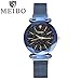 2019 Spring Deals! Fashion Women Watches Quartz Stainless Steel Band Magnet Buckle Starry Sky Analog Wrist Watch Lover Gift Valentine's Day present (Blue)