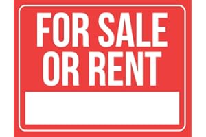 For Sale or Rent Sign - Business Metal Sign 8x12 Inch for Security Use