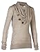 Merryfun Women's Sport Casual Long Sleeve Knitted Draped Button Blouse Top, K S Khaki