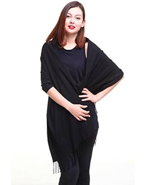 REEMONDE Large Extra Soft Cashmere Blend Women Pashmina Shawl Wrap Stole Scarf
