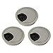 Xntun 3 Pcs Satin Nickel Metal Cable Grommet, Zinc Alloy Desk Table Grommet Cable Cord Hole Cover for Home and Office, Fits 2inch Hole (Brushed Silver)