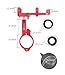 MaxMiles Motorcycle and Bicycle Cell Phone Holder Aluminum Universal Adjustable Phone Mount Smartphone Holder Bike Handlebar Phone Holder for iPhone X 5 6 7 8 Plus Samsung LG (w/Bottom Support red)