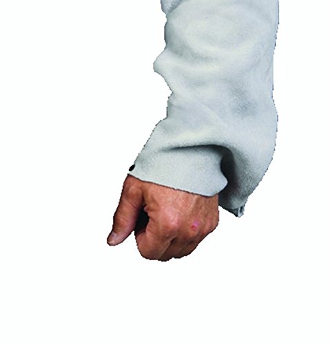 MCR Safety 38100MWXL Memphis Split Cow Leather Welding Cape Sleeve with Open Back, Gray, X-Large - Thumbnail 3