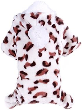 ZHWKY Warm Soft Coral Fleece Pet Hoodie Clothes Cat Puppy Christmas Snow Sweatshirt Holiday Costume Dog Cold Weather Coats