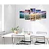 Ocean Beach Wall Art Canvas Print Sea Picture Painting Home Living Room Bedroom Office Decor Sunset (Over Size 60inch x…