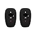 Fontic Set of 2 Black Rubber Silicone Smart Key Fob Remote Cover Case Holder Protectors for 2016 2017 Subaru Forester Sti 2017 Outback 2015 2016 XV Crosstrek Impreza 2014-2017 BRZ 2016 WRX