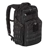 5.11 Tactical Military Backpack - RUSH12 - Molle Bag Rucksack Pack, 24 Liter Small, Style 56892, Black