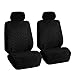 FH Group Three Row Set 7 Seater Black Travel Master Car Seat Covers, Airbag and Split Rear Car Seat Cover Universal Fit Interior Accessories for Cars Trucks and SUV Automotive Seat Covers