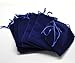 PEPPERLONELY Brand 10PC Dark Blue Velvet Drawstring Pouches Jewelry Gift Bags 12x10cm (4-3/4 x 4 Inch)