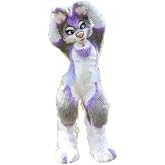 Adult size Grey HukDog Fursuit Fullsuit Teen Costumes Child Full Furry Suit Furries Anime Digitigrade Costume