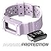 MORETEK for Charge2 Band Tough Hard Hybrid Cover Dual Layer Armor Defender Case Wrist Strap for Fitbit Charge 2 Replacement Bands (Lavender)