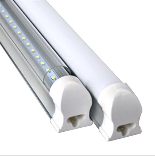 T8 Led Tube4FT 48-inch 18W (Equivalent 40W Fluorescent Bulb)96Pcs One-Piece (with bracket)LED 6000K Color Temperature 2500 Lumens 50,000 Hours LED Lamp Milk white cover