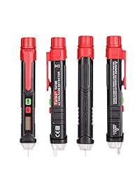 Comprobador de voltaje sin contacto, indicador LED y pantalla LCD, AC 12 48   1000 V, pluma de prueba eléctrica con linterna, Detector de voltaje de CA SOCLL, sensibilidad ajustable doble comprobador eléctrico, con alarma de sonido.