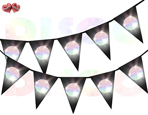 Disco Ball Rainbow Flash On Black Background I Love 70 S 80 S 90 S