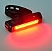 IMAGE Rechargeable Red & Yellow COB LED Bicycle Bike Cycling Front Rear Light Tail Light Lamp USB 6 Modes 100 Lumen (Red)