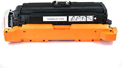ECOMAX Premium CF320X Compatible High Yield Black Color Toner Cartridge, Replacement 653X Black, For Use In Laser Multifunction M680dn, M680f, M680z Printers