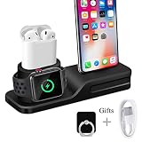 Wonsidary Apple Watch Stand, 3 in 1 Universal Silicone iWatch/iPhone/Airpods Holder Charging Docks Station for Apple Watch Series 3 2 1 AirPods iPhone X 8 8 Plus 7 6 iPad Mini