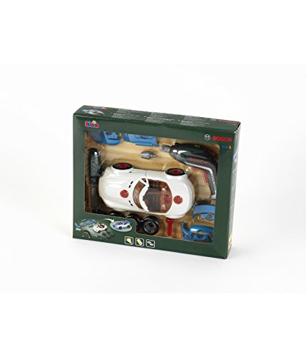 Theo Klein 8630 Bosch Car Tuning-Set | Zerlegbares Auto mit Tuning Zubehör | Mit batteriebetriebenem Akkuschrauber | Verpackungsmaße: 30cmx6,5cmx25cm Motorikspielzeug|Spielzeug für Kinder ab 3 Jahren – Bild 3