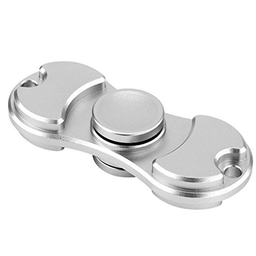 Fidget Toys Hand Spinner Finger Spin Aluminum Bearing For Kids Autism ADHD Silver