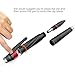 iRainy Waterproof LED Aircraft Aluminum Tactical Pen for Self Defense - Black