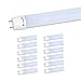 KEDSUM T8 LED Light Tube, 4ft, 22W (70W Equivalent), 6500K(Day White), Dual-Ended Power,Frosted Cover (Two)