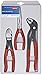 Knipex Tools 00 20 08 US2 Long Nose, Diagonal Cutter, and Cobra Pliers 3-Piece Tool Set