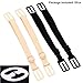 CAKYE® Women's 4Pcs Non-slip Elastic Bra Strap Holder (Black and Complexion)