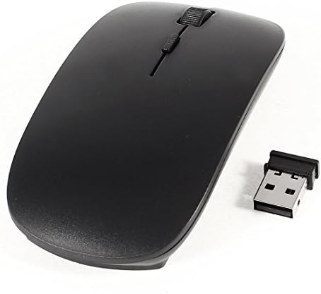 eDealMax 2.4G sans fil 4Tapez Souris optique Souris Noire avec récepteur Pour ordinateur PC