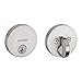 Kwikset 92580-002 258 Uptown Low Profile Slim Round Modern Contemporary Single Cylinder Deadbolt Door Lock featuring SmartKey Security in Satin Nickel