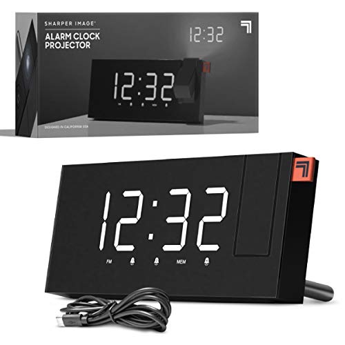 SHARPER IMAGE Projection Alarm Clock, Project The Time on Wall or