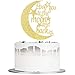Auteby Love You To The Moon and Back Cake Topper - Gold Glitter Cake Decoration for Wedding Party