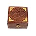 Fine Rosewood Jewelry Trinket Box Keepsake Organizer Handcrafted with Floral Carvings, 4 x 4 inches