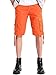 INFLATION Men's Skinny Knee Length Shorts Relaxed Fit Cargo Shorts 32 Orange