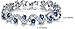 Crystalline Azuria Blue Simulated Sapphire Zirconia Crystals Jewelry Set Pendant Necklace 18 inches Earrings Bracelet 18K White Gold Plated