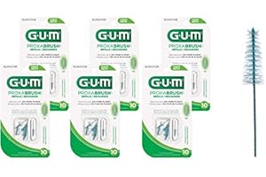 GUM Refill (tapered) Narrow with antibacterial bristles, 6 pack X10ct (60ct), 414DZ