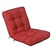 QILLOWAY Outdoor Seat/Back Chair Cushion Tufted Pillow, Spring/Summer Seasonal Replacement Cushions. (RED)