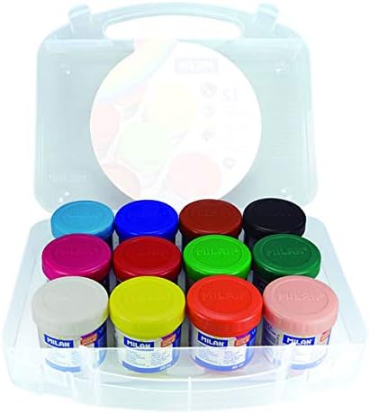 MILAN 03212 - Pack de 12 témperas, Multicolor, 40 ml: Amazon.es: Oficina y papelería