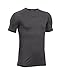 Under Armour Boys' HeatGear Armour Short Sleeve Fitted Shirt, Carbon Heather/Black, Youth Small
