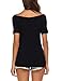 Locryz Womens Sexy Off Shoulder Slim Fit Summer T-Shirts Tops Black Medium