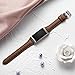 Hamile Slim Bands Compatible for Fitbit Charge 3, Genuine Leather Replacement Watch Band Wristband Strap for Fitbit Charge 3 and Charge 3 SE, Women, Small, Coffee Brown
