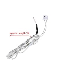 Anet 5pcs termistor, NTC 3950 100 K Ohm Termistor para impresora 3d Reprap Heatbed o extremo caliente Kit de impresora 3d accesorios blanco (5pcs)