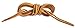 OrthoStep Thin Round Athletic Nylon Gold - Tan Combo 54 inch Shoelaces - Fused Tips - Work Boot Laces 2 Pair Pack